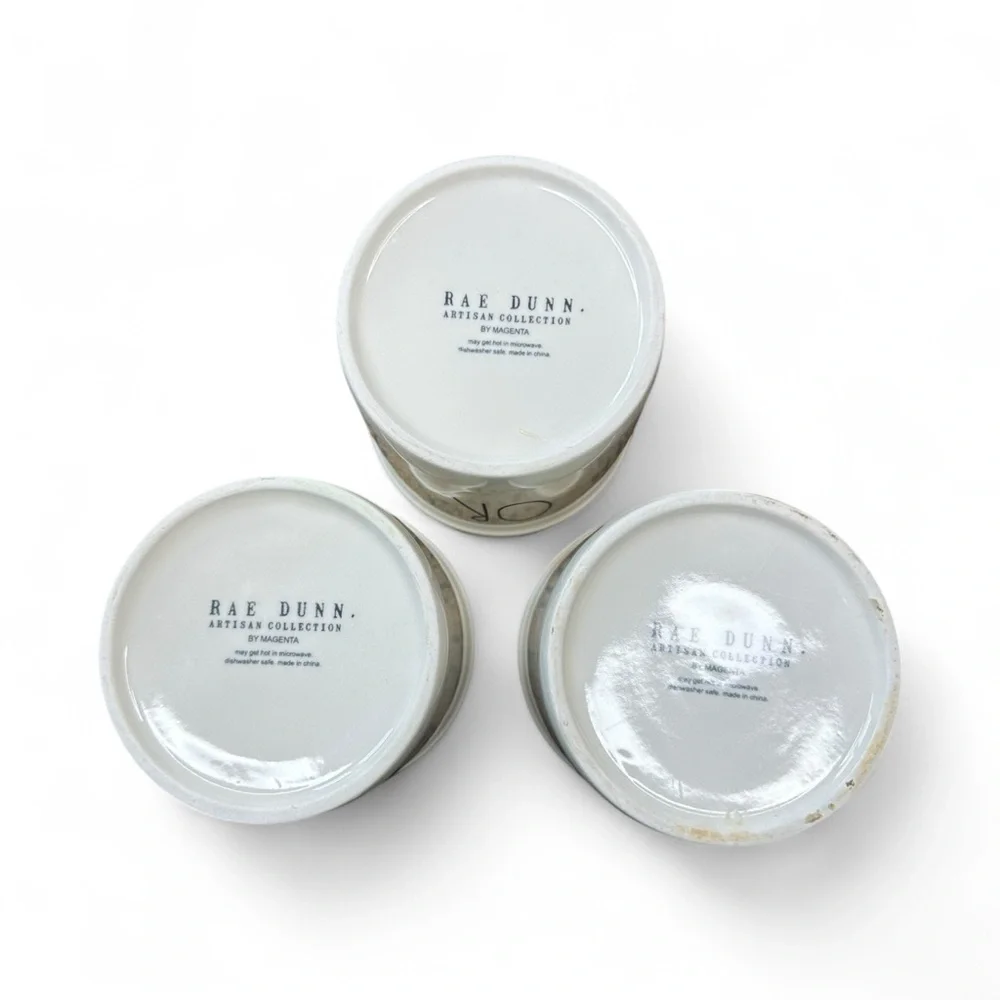 Rae Dunn White 'Treat Or Trick' Canister Trio